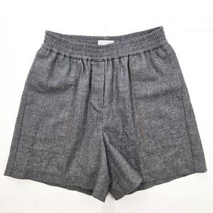 Brunello Cucinelli Elastic Pull On Shorts 8 Gray Italy Patch Pocket High Waist‎